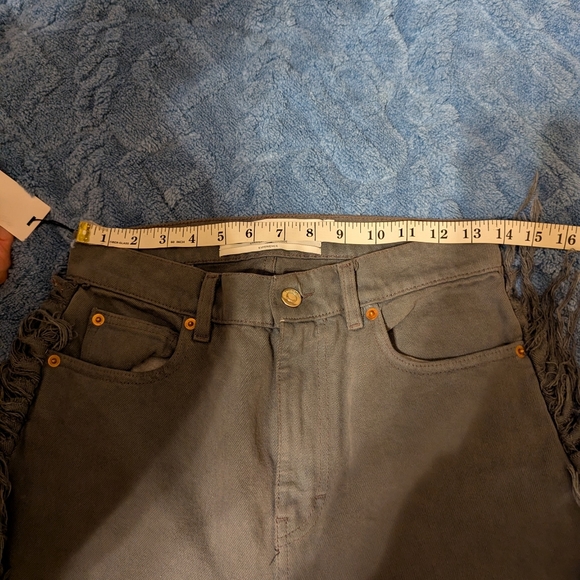 NWT IRO Paris Movement Fringe-Trimmed Cropped Jeans Size 27 - Picture 15 of 15
